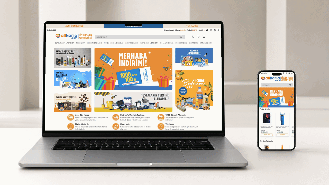 Allkaria: Uçtan Uca E-Ticaret ve Çok Satıcılı Pazaryeri Ekosistemi