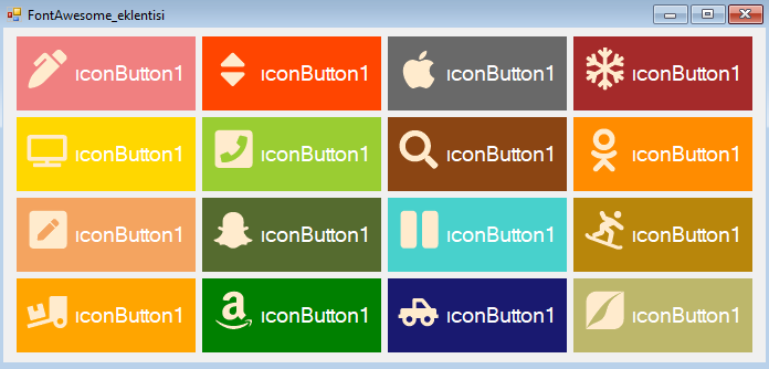 C# Butona simge nasıl eklenir – button icon ekleme – FontAwesome eklentisi.