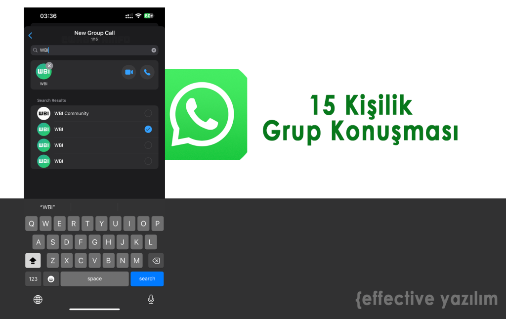 whatsapp grup arama