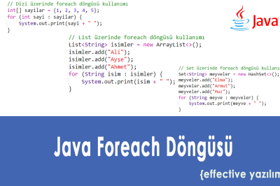 Java Foreach Döngüsü (Enhanced for Loop) Kullanımı ve Avantajları