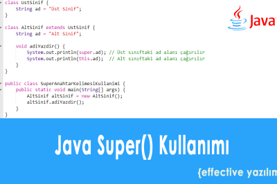 Java super Anahtar Kelimesi: Miras Alınan Sınıfın Üyelerine Erişim